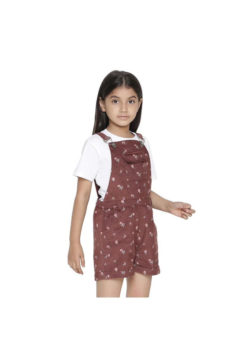 Spyby Girls Maroon Color Jumpsuit - 2