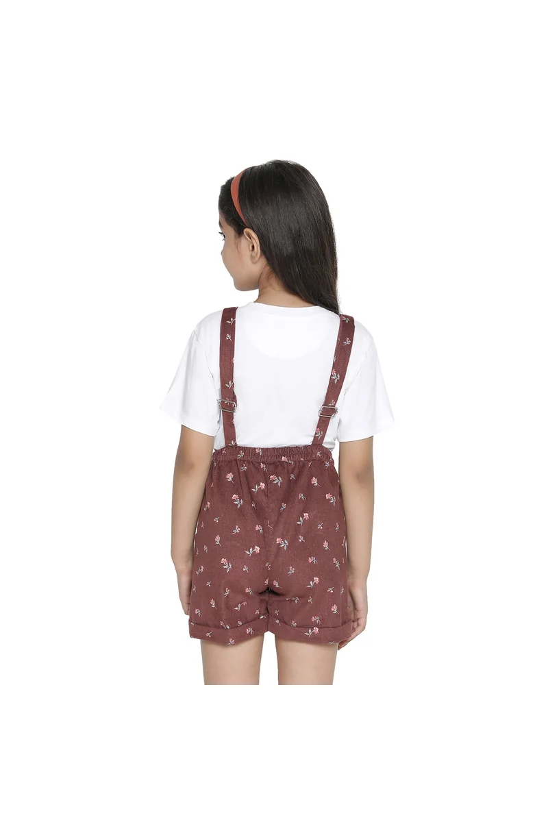 Spyby Girls Maroon Color Jumpsuit - 3