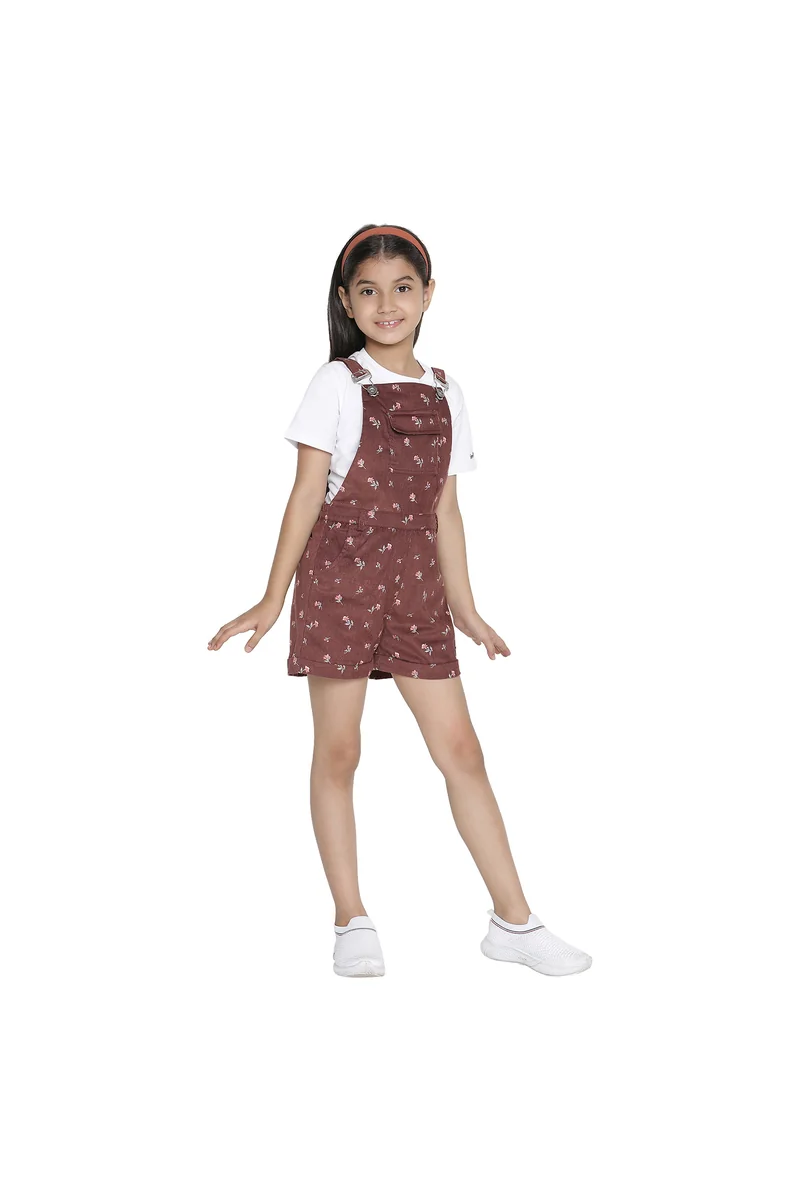 Spyby Girls Maroon Color Jumpsuit - 4