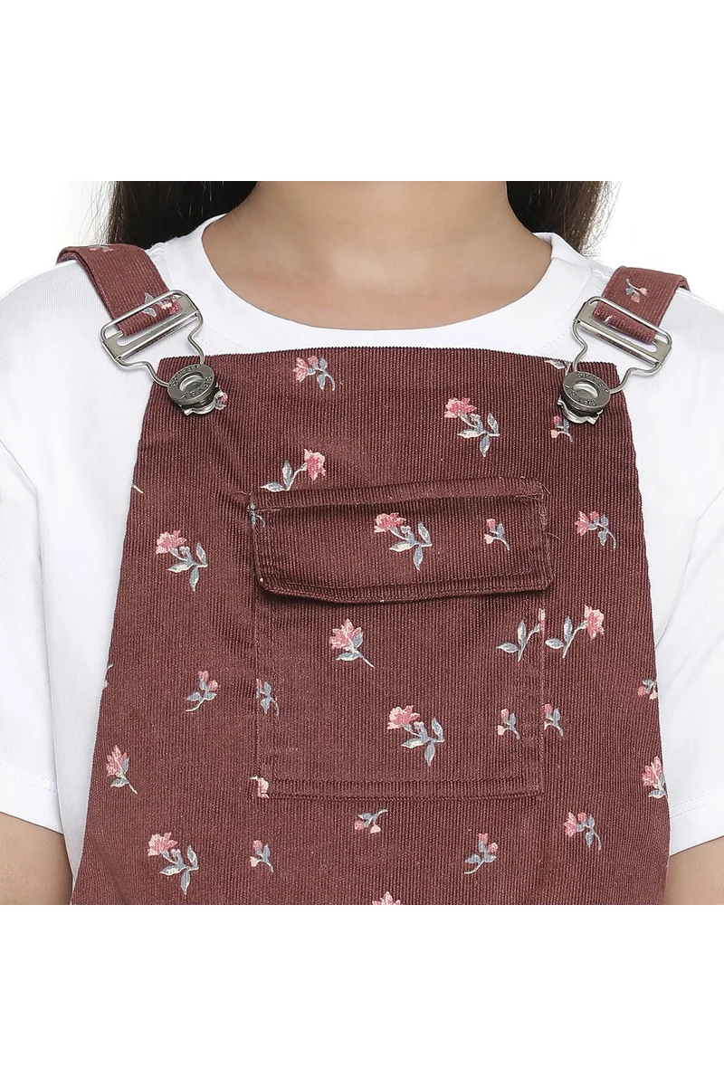 Spyby Girls Maroon Color Jumpsuit - 5