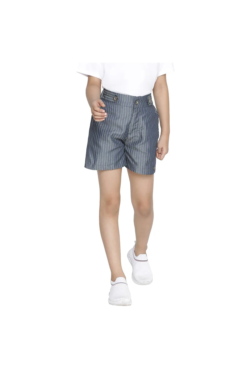 Spyby Girls Blue Stripe Color Short