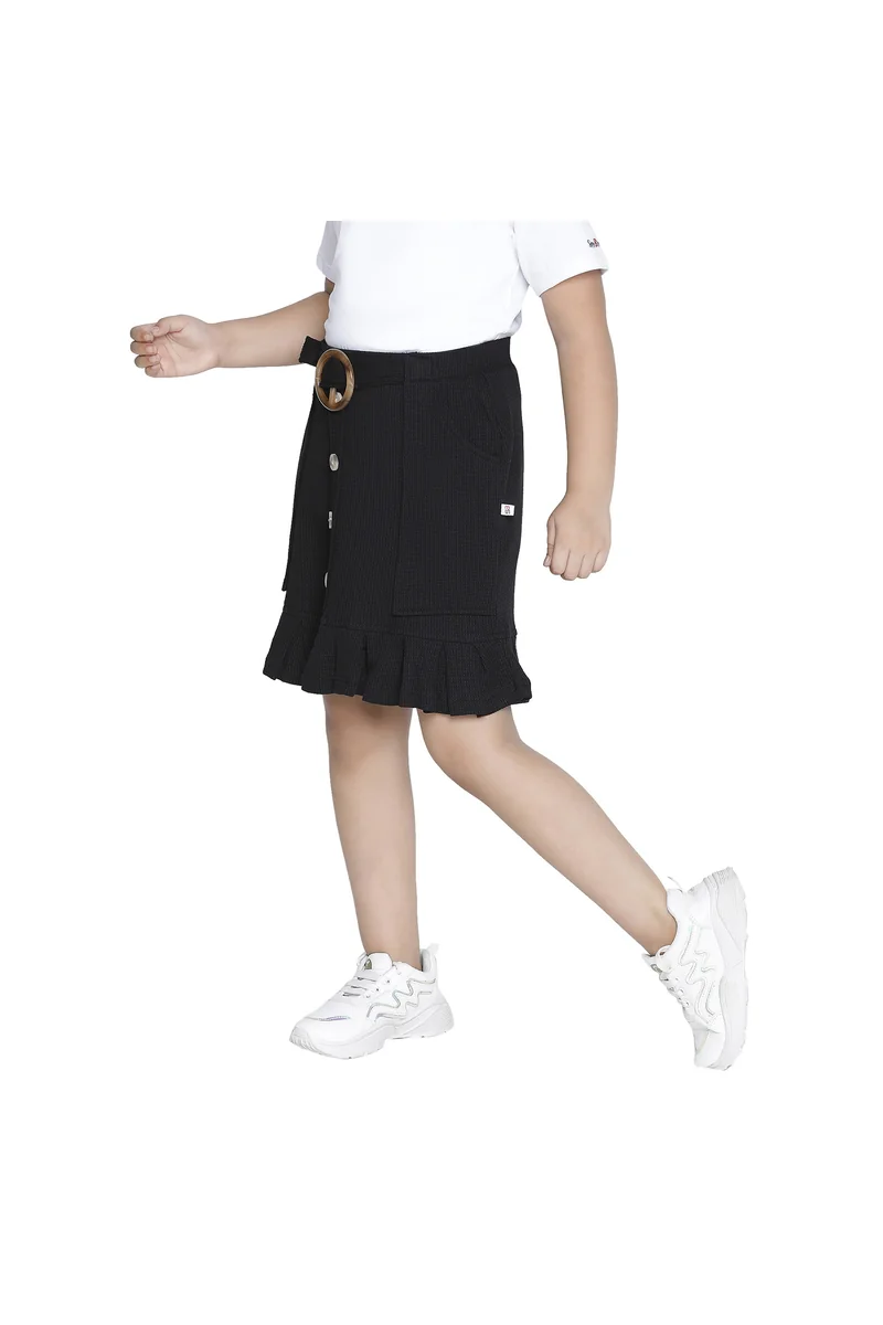 Spyby Girls Black Color Skirt - 2