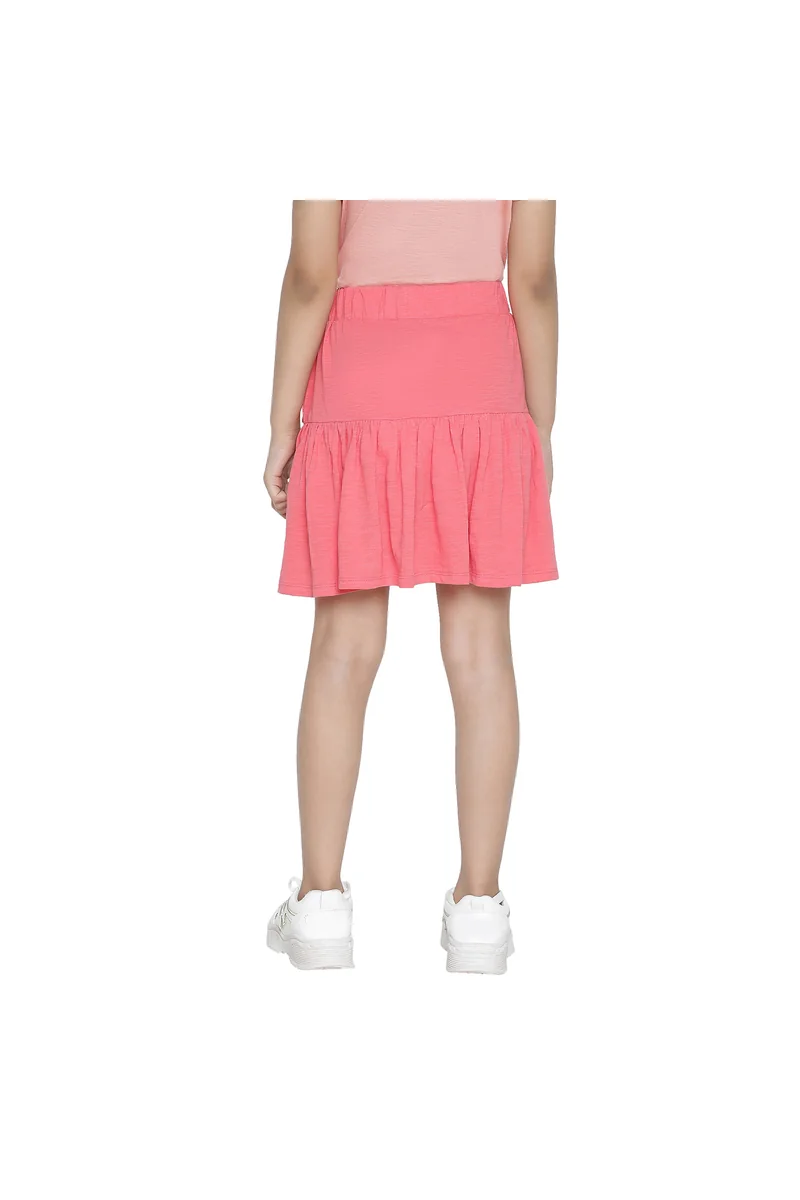Spyby Girls Pink Color Skirt - 3