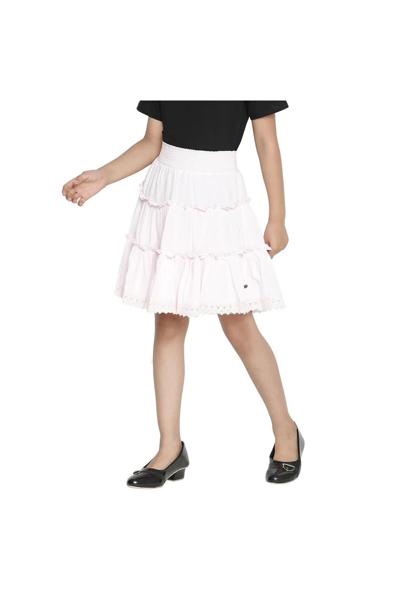 Spyby Girls Pink Color Skirt - 2