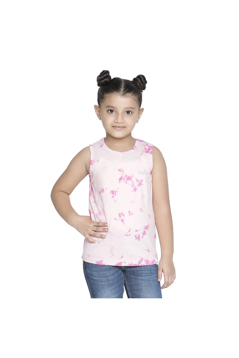 Spyby Girls Pink Color T-Shirt
