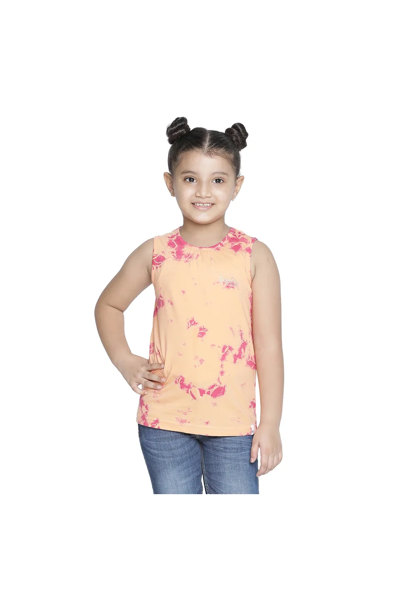 Spyby Girls Peach Color T-Shirt
