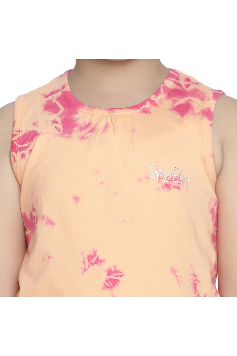Spyby Girls Peach Color T-Shirt - 2