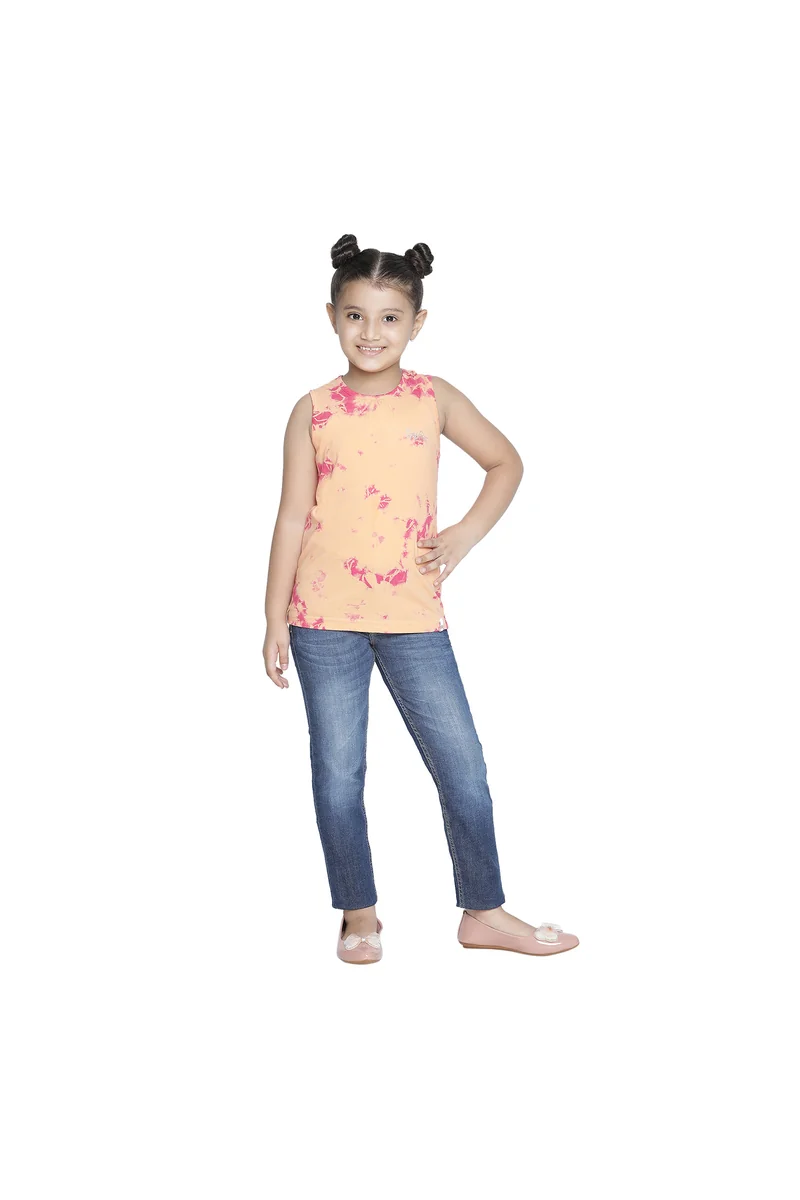 Spyby Girls Peach Color T-Shirt - 6