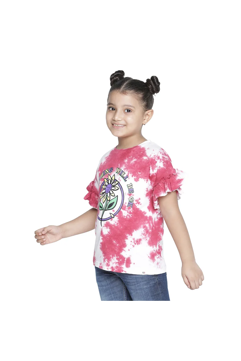 Spyby Girls Pink Color Top - 2