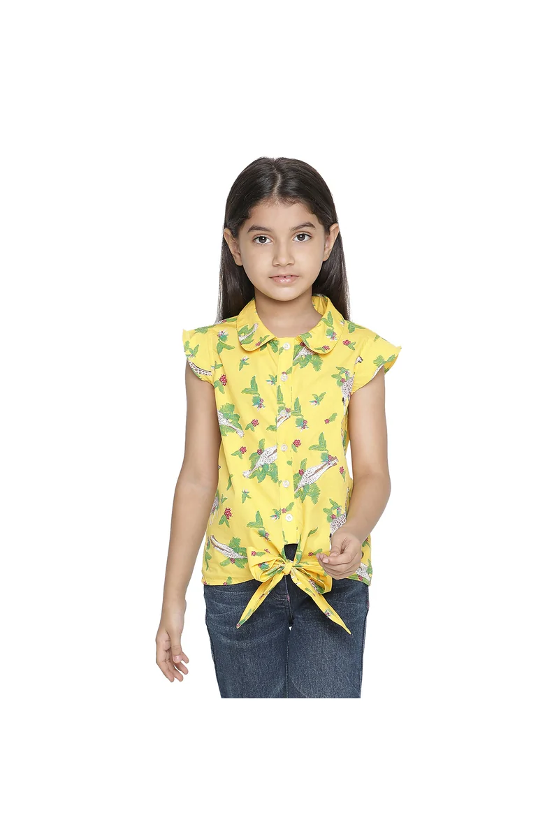 Spyby Girls Yellow Color Top