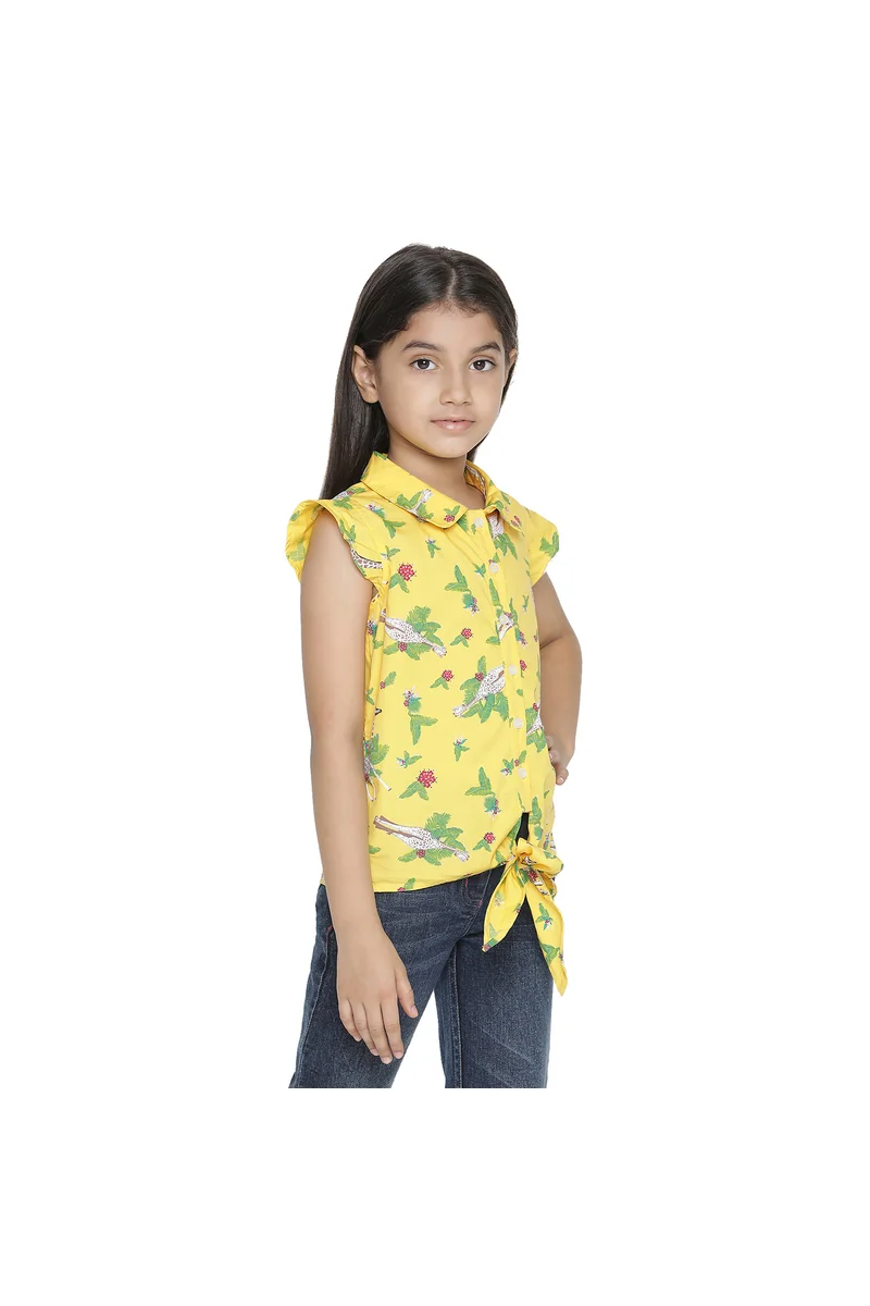 Spyby Girls Yellow Color Top - 2