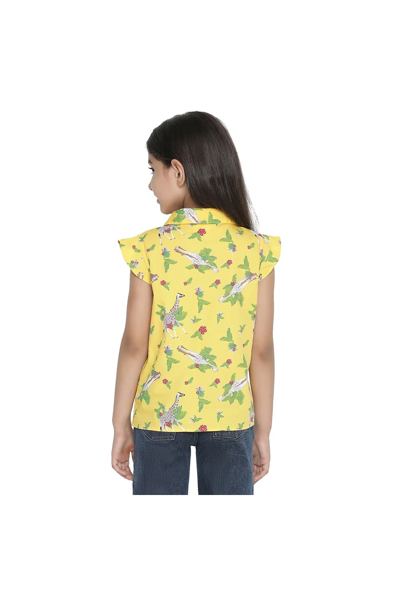 Spyby Girls Yellow Color Top - 3