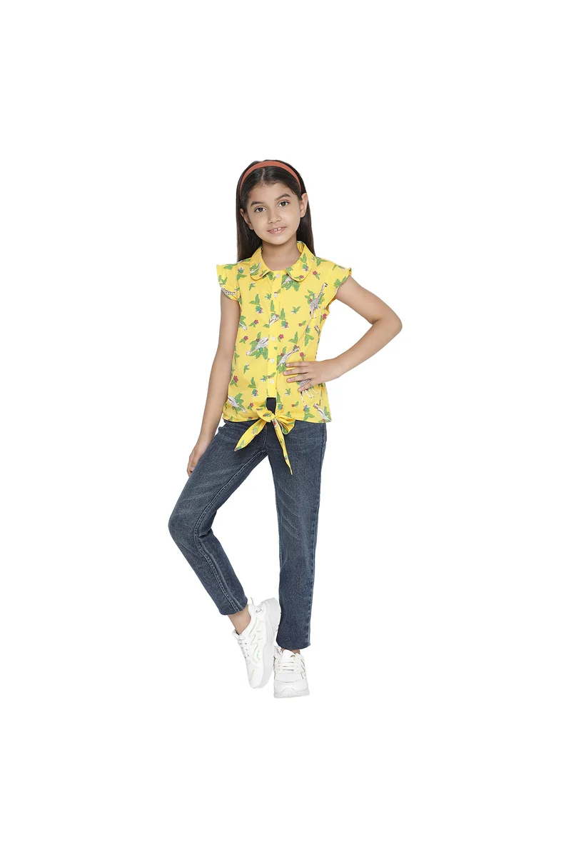 Spyby Girls Yellow Color Top - 4