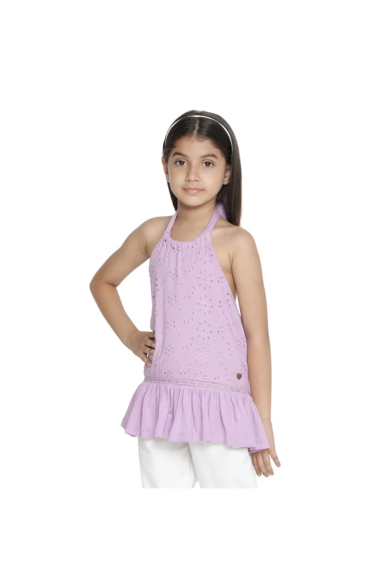 Spyby Girls Lavender Color Top - 2