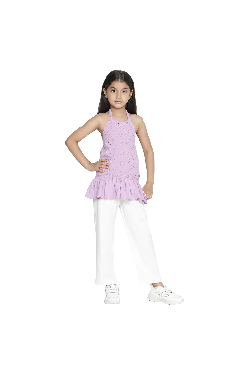 Spyby Girls Lavender Color Top - 4
