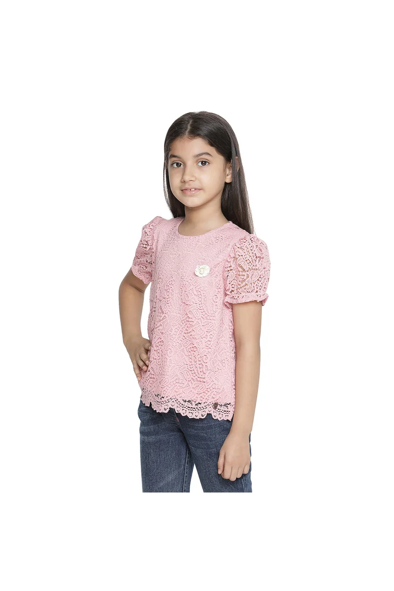 Spyby Girls Pink Color Top - 2