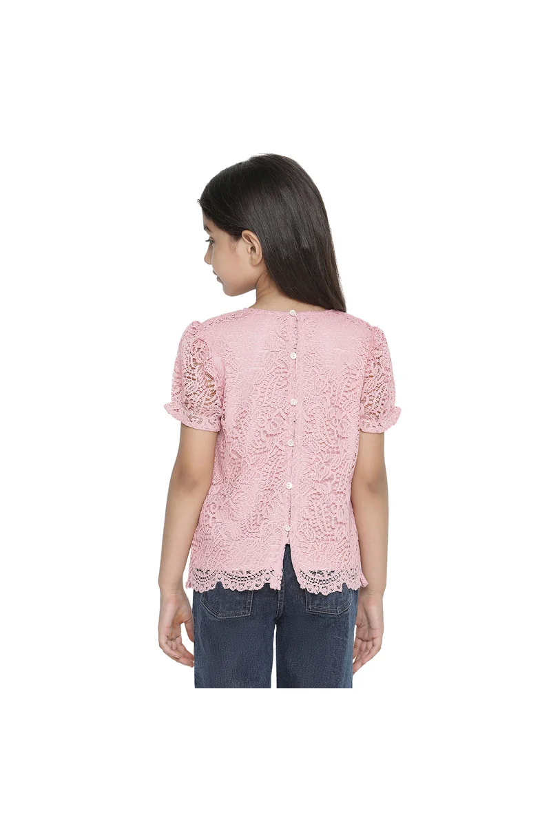 Spyby Girls Pink Color Top - 3