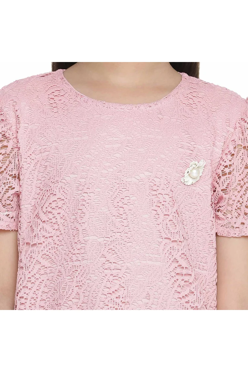 Spyby Girls Pink Color Top - 5