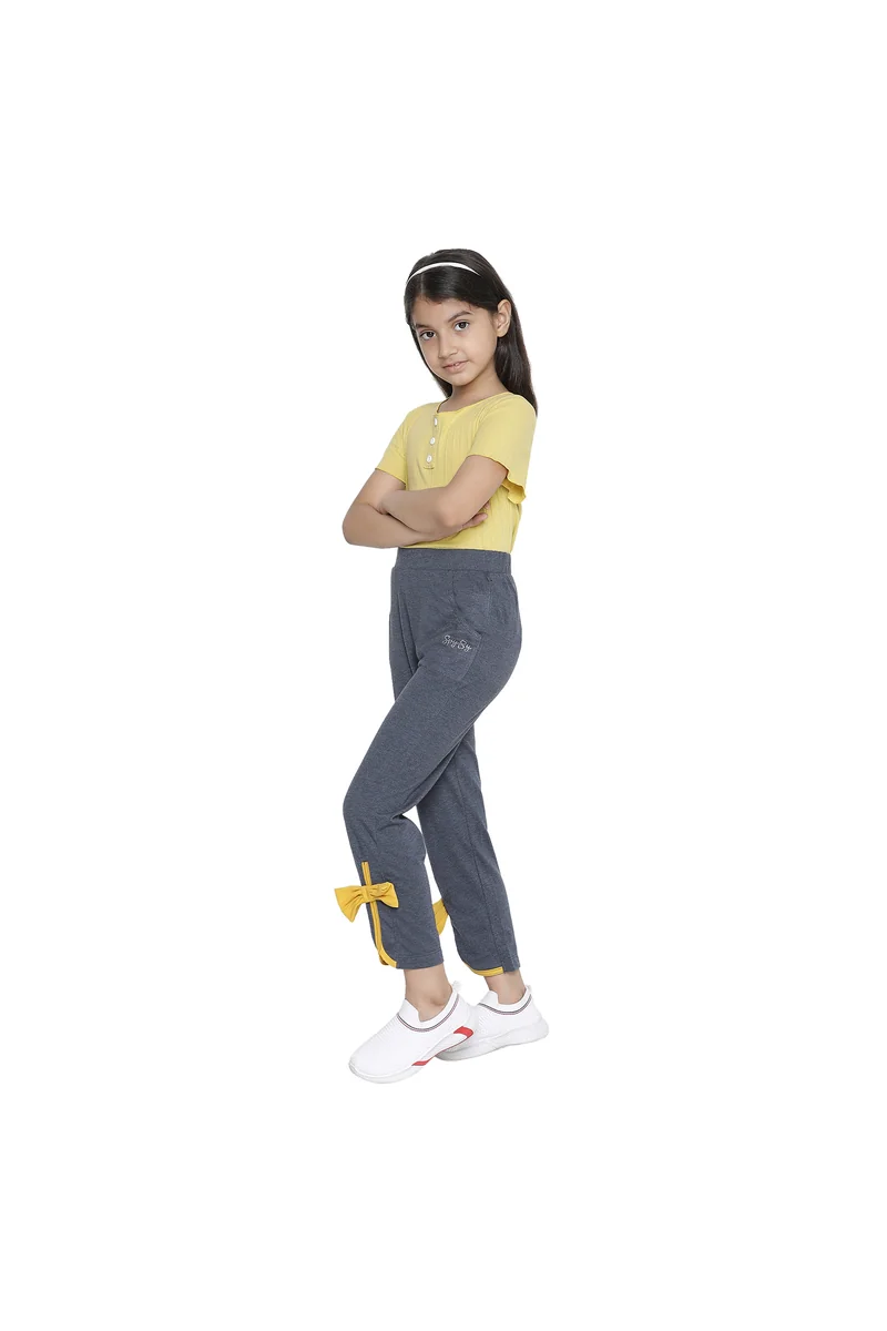 Spyby Girls Dark Grey Color Legging - 4