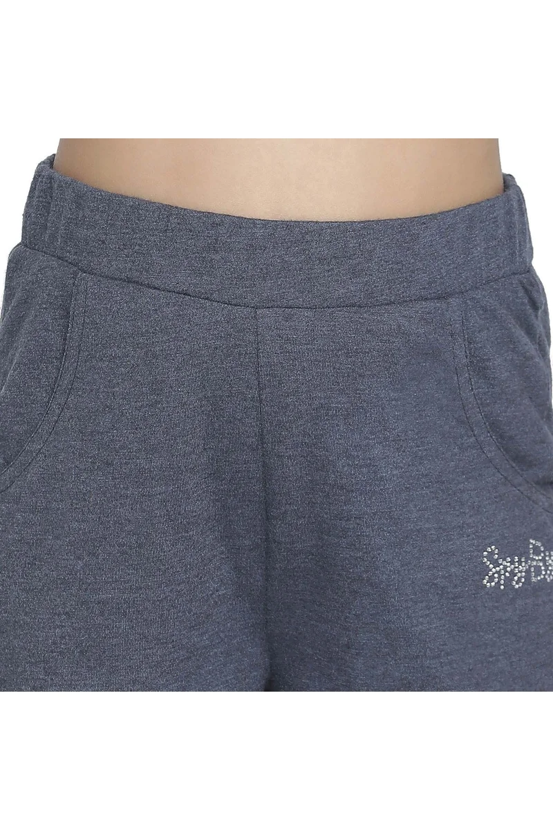Spyby Girls Dark Grey Color Legging - 5