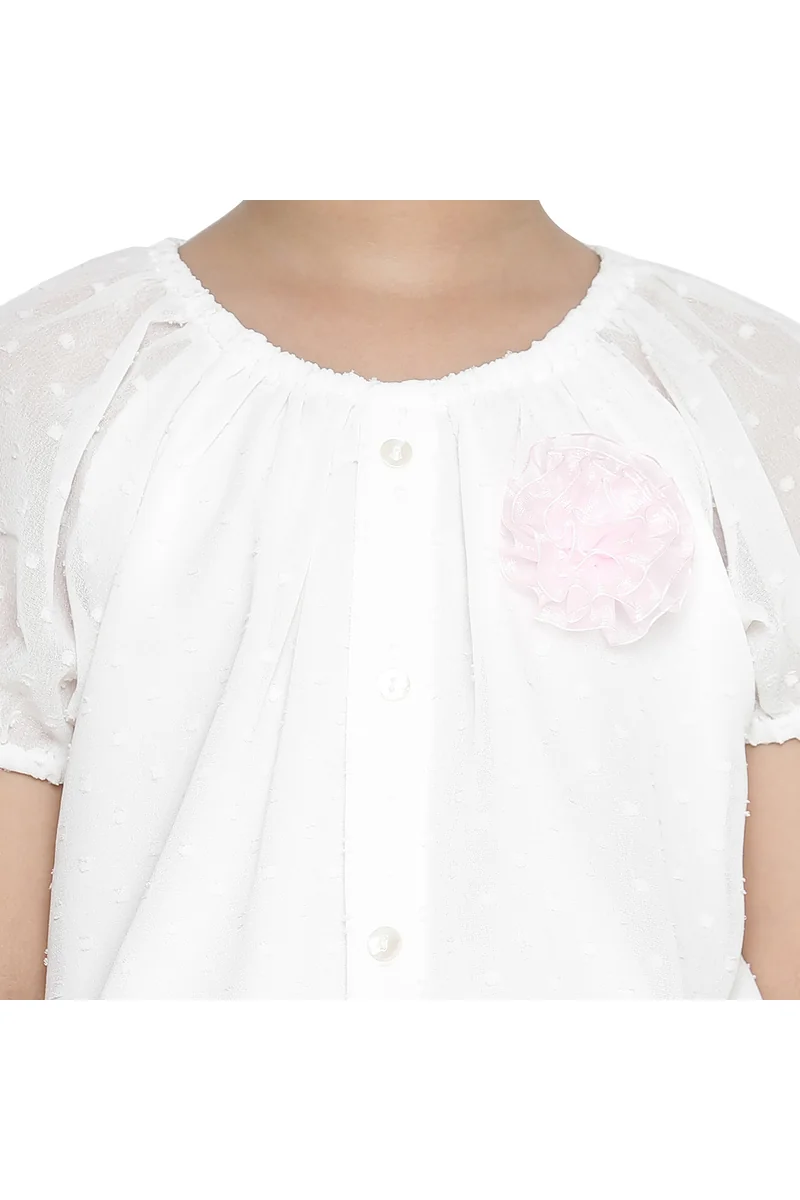 Spyby Girls White Color Clothing Set - 5