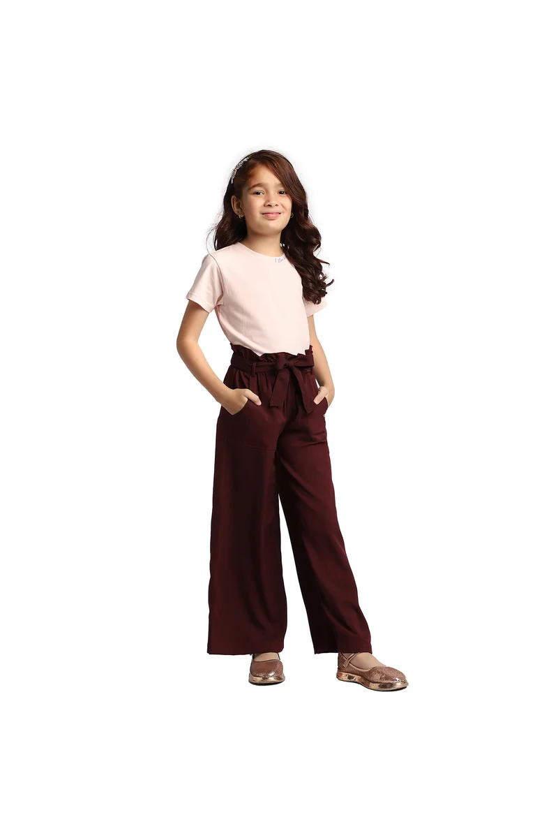 Spyby Girls Maroon Color Culottes - 2