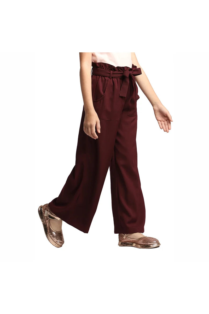 Spyby Girls Maroon Color Culottes - 3