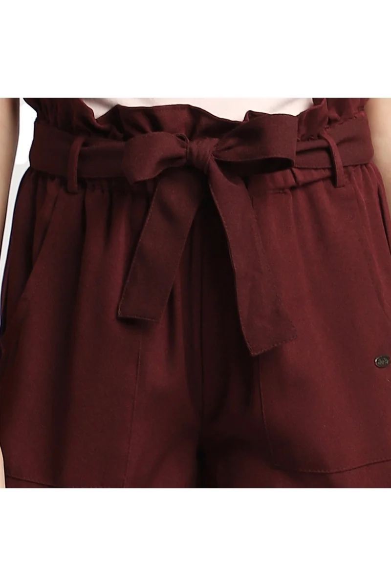 Spyby Girls Maroon Color Culottes - 5