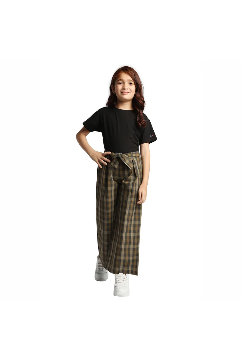 Spyby Girls Olive Color Culottes - 2