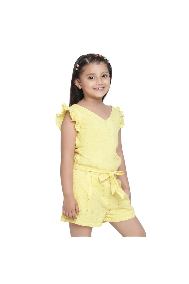 Spyby Tone On Tone Cotton Playsuit - 3