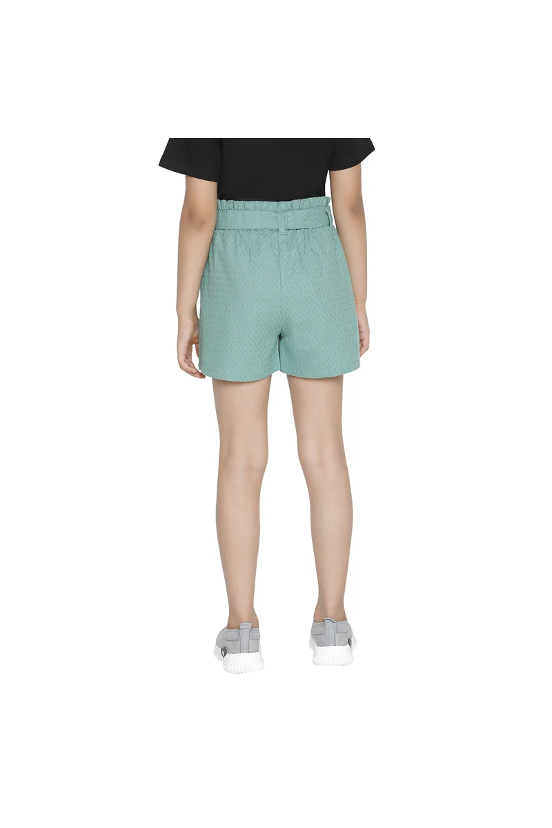 Spyby Girls Green Color Short - 3