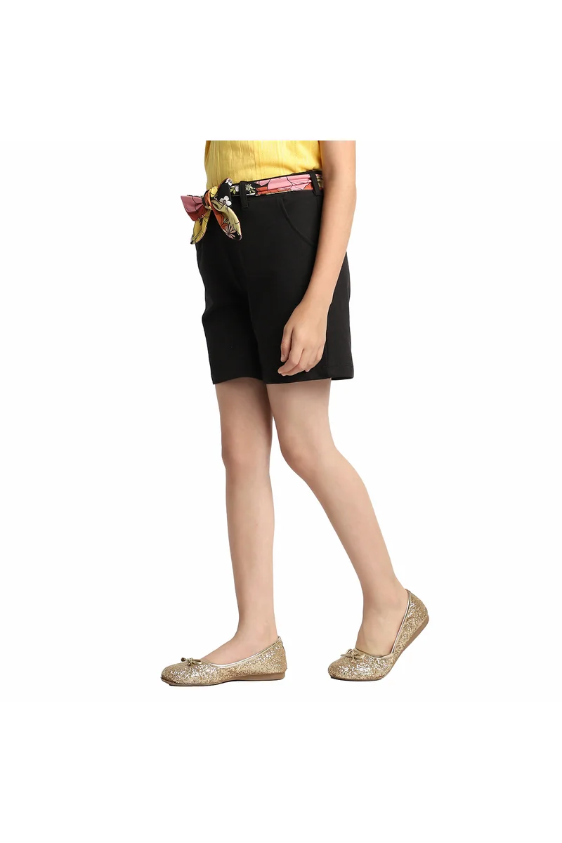 Spyby Girls Black Color Short - 3