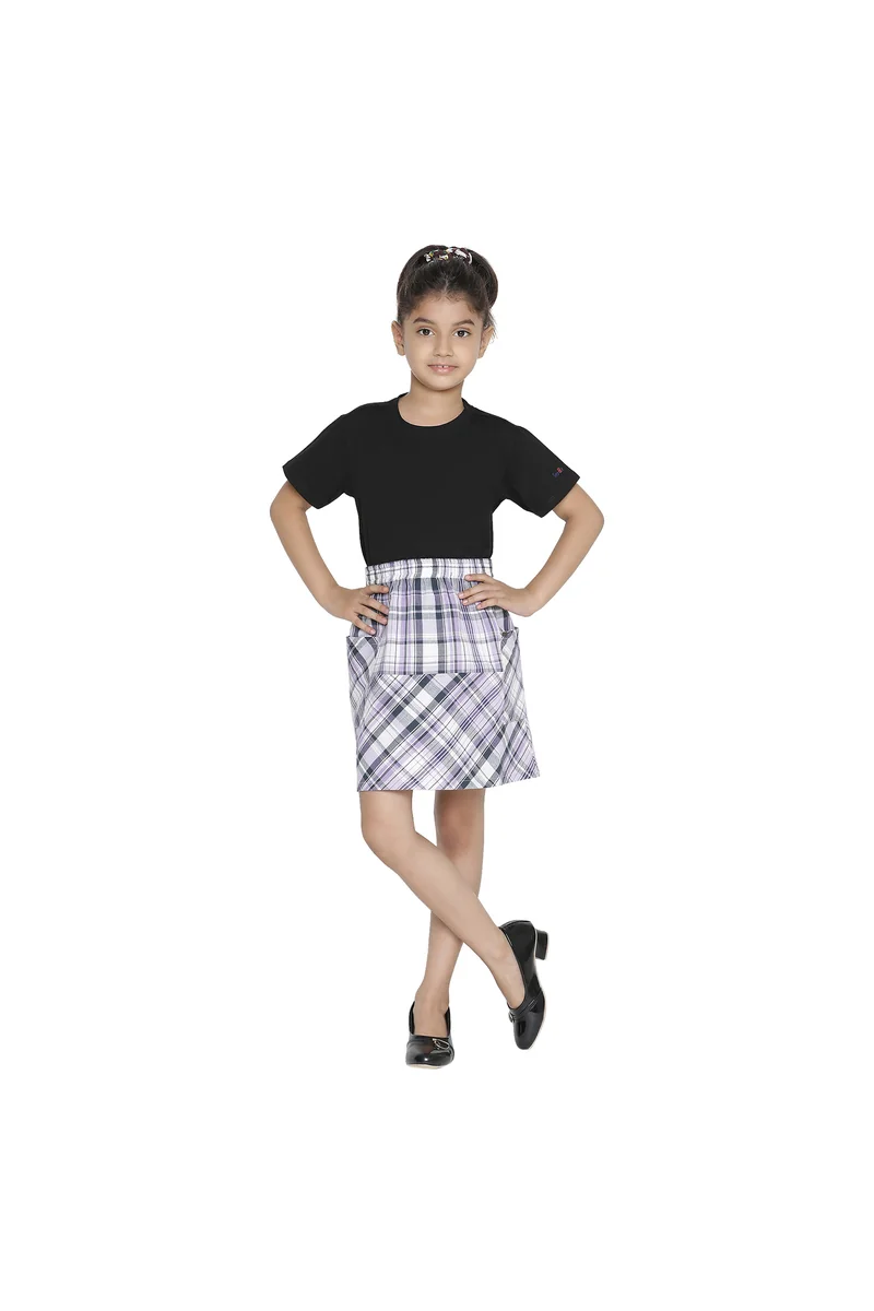 Spyby Girls Purple Color Skirt - 4