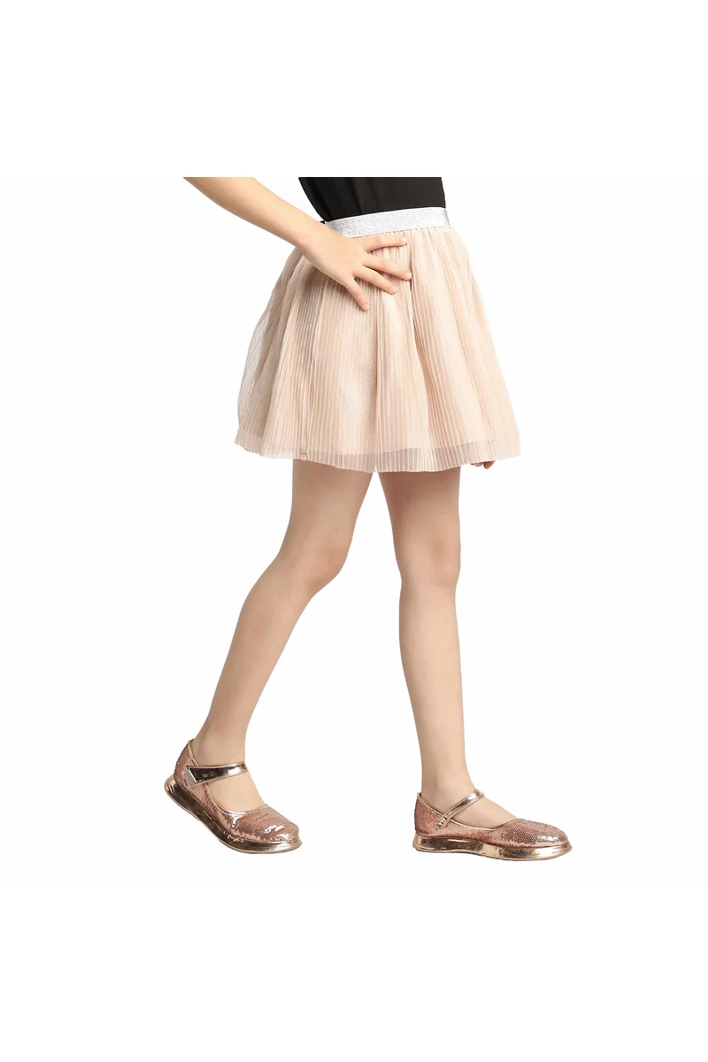 Spyby Girls Peach Color Skirt - 3