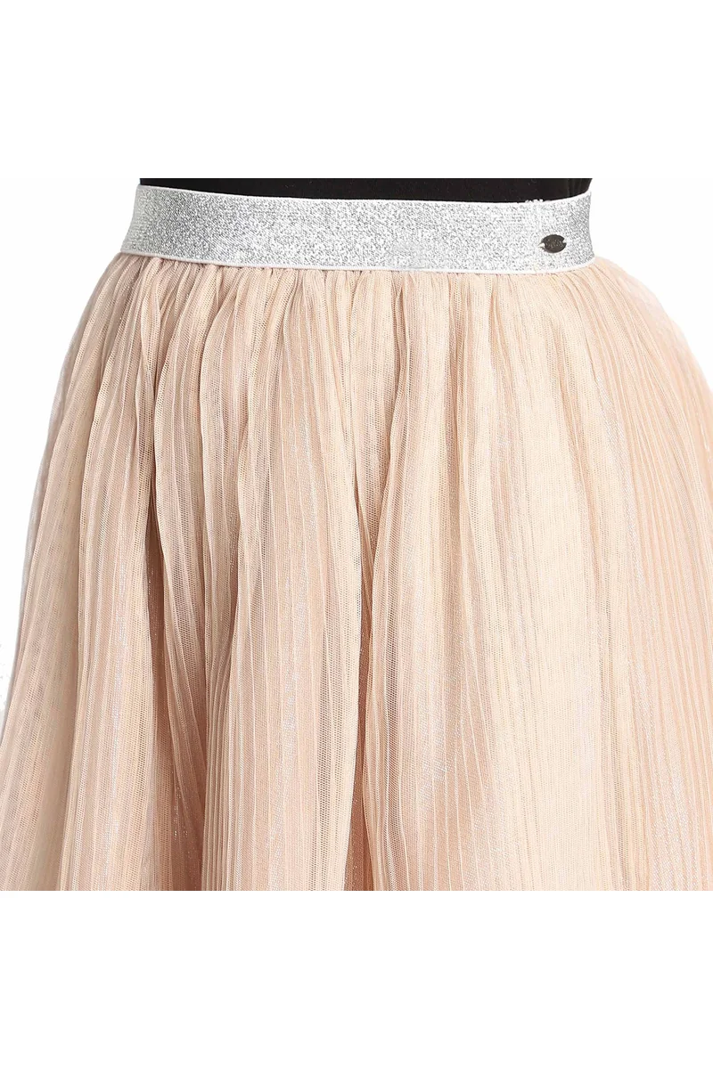 Spyby Girls Peach Color Skirt - 5