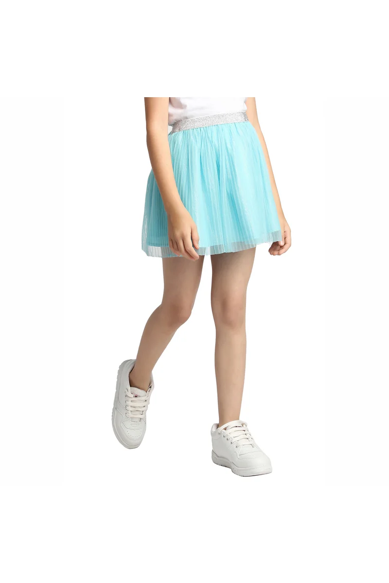Spyby Girls Blue Color Skirt - 3