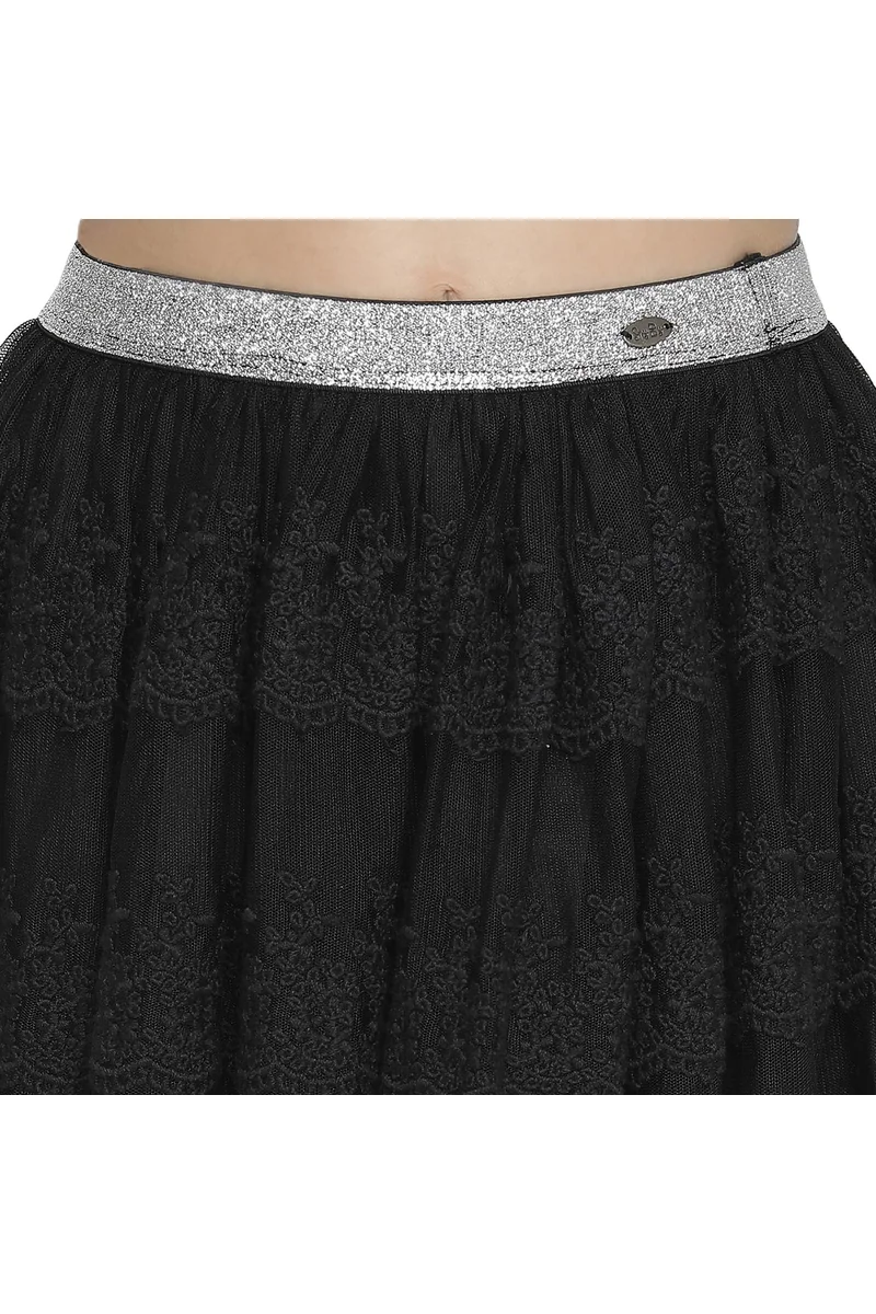 Spyby Girls Black Color Skirt - 5