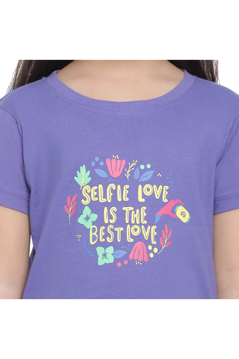 Spyby Girls Purple Color T-Shirt - 5