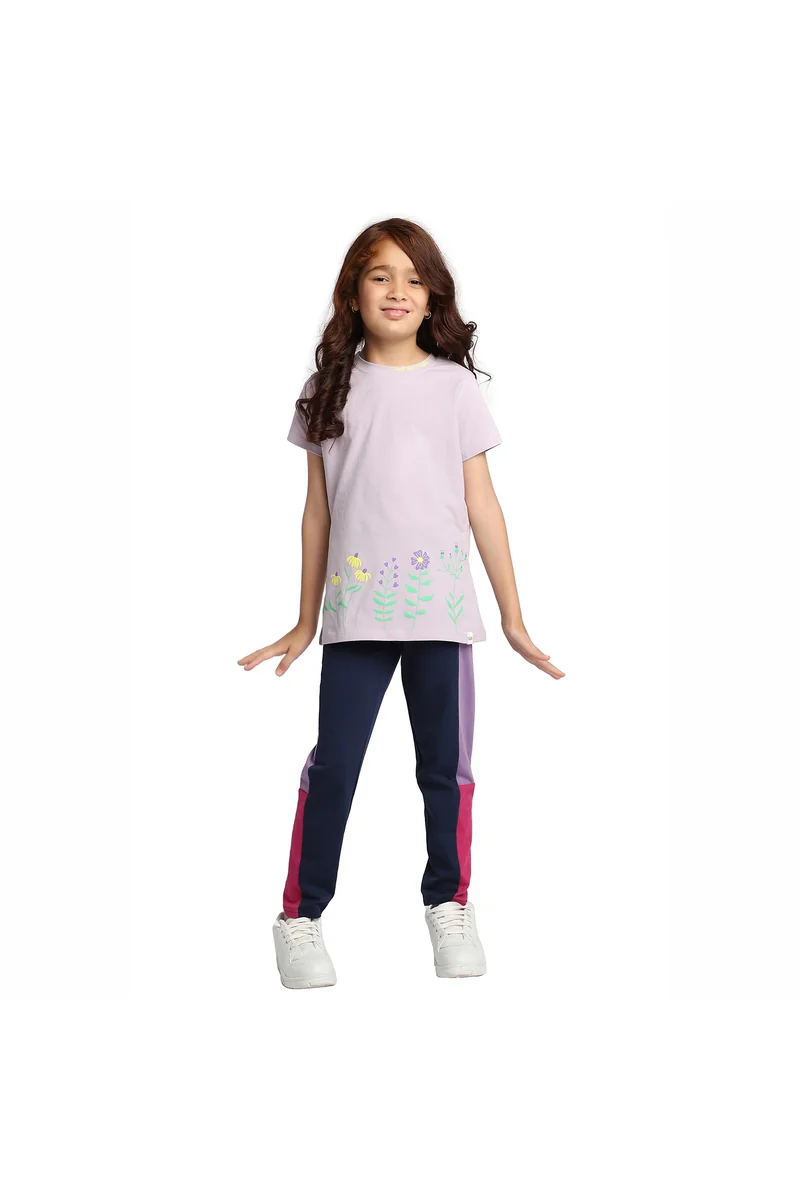 Spyby Girls Purple Color T-Shirt - 2