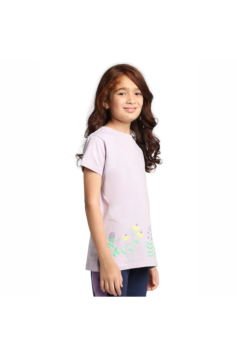 Spyby Girls Purple Color T-Shirt - 3