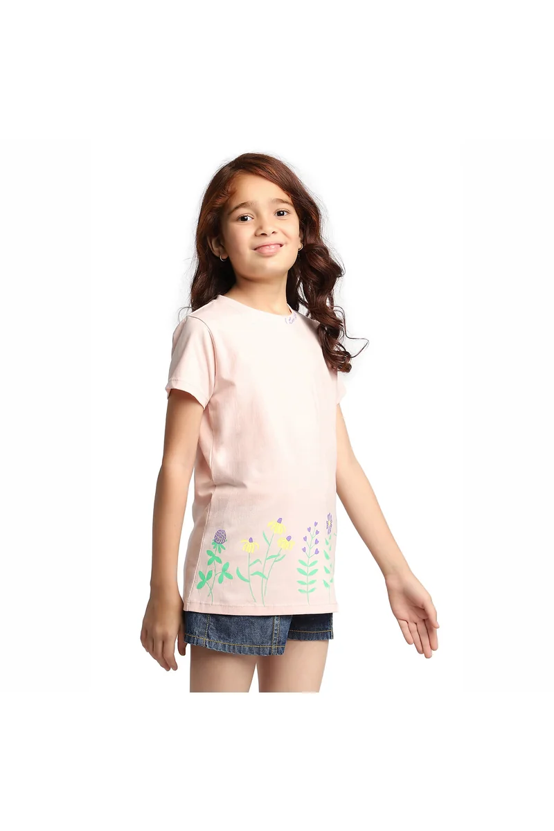 Spyby Girls Pink Color T-Shirt - 3