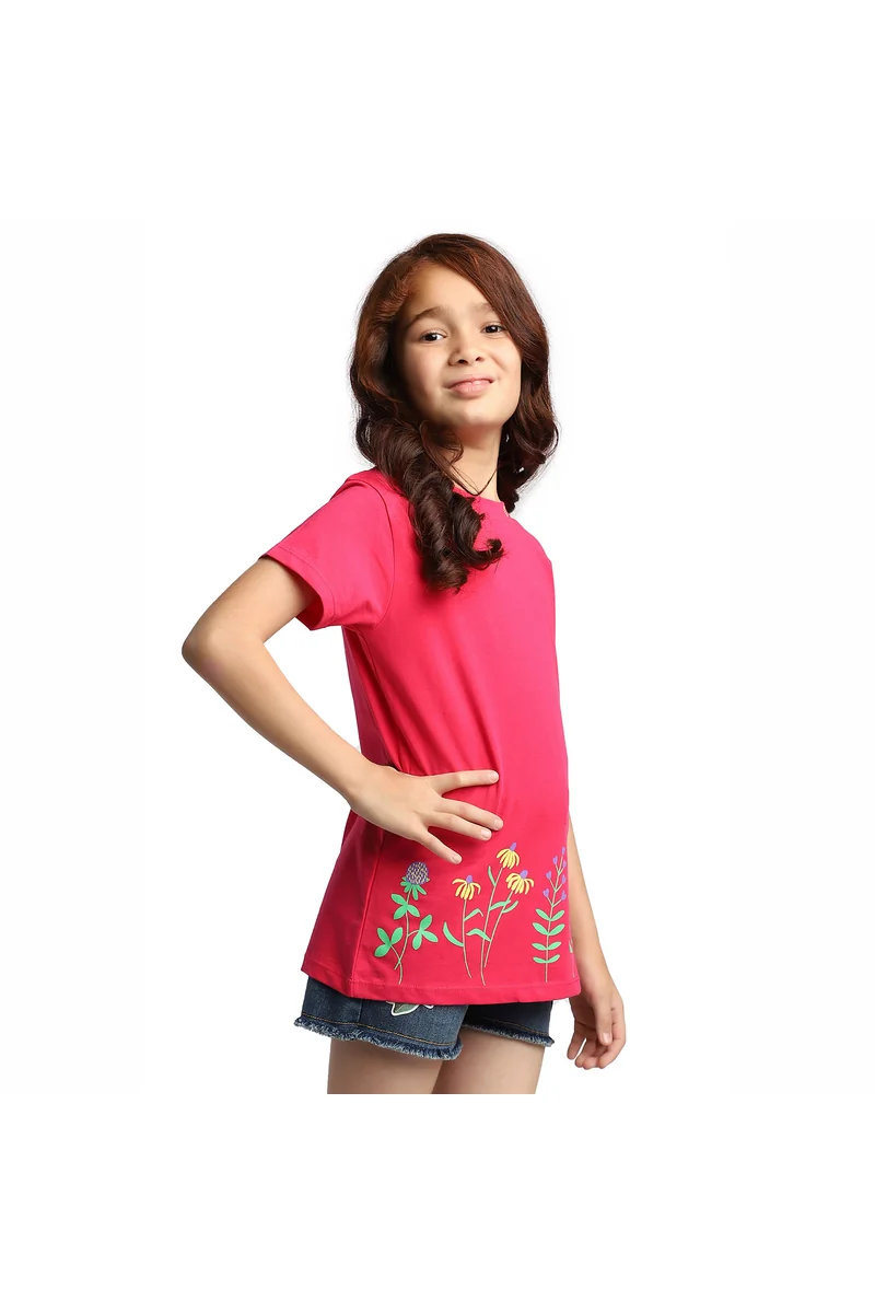 Spyby Girls Fusia Color T-Shirt - 3