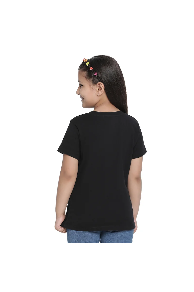 Spyby Girls Black Color T-Shirt - 4