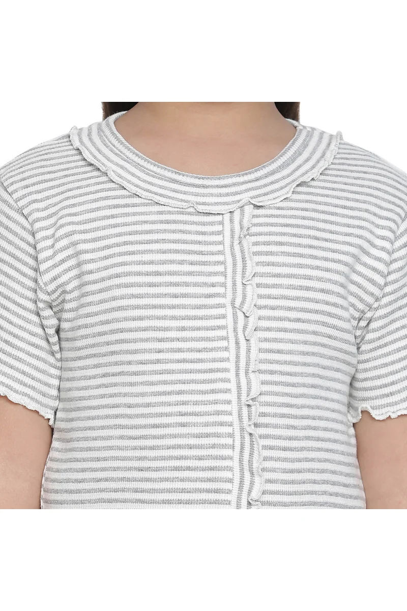 Spyby Girls Multicolor Strip Print Top - 5