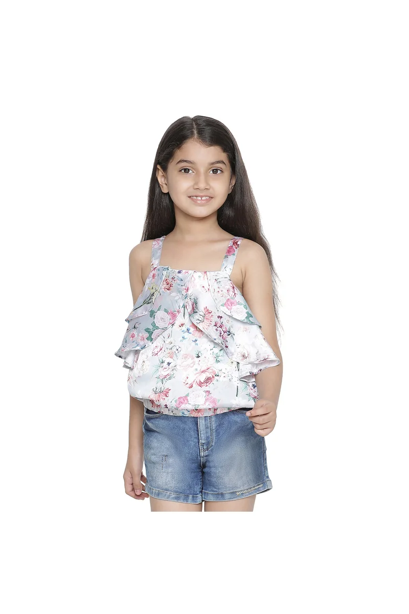 Spyby Girls Grey Color Top