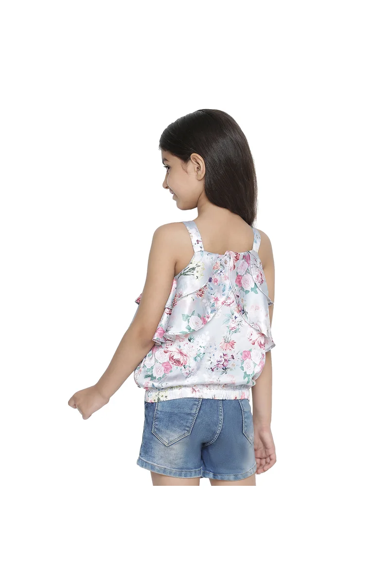 Spyby Girls Grey Color Top - 3
