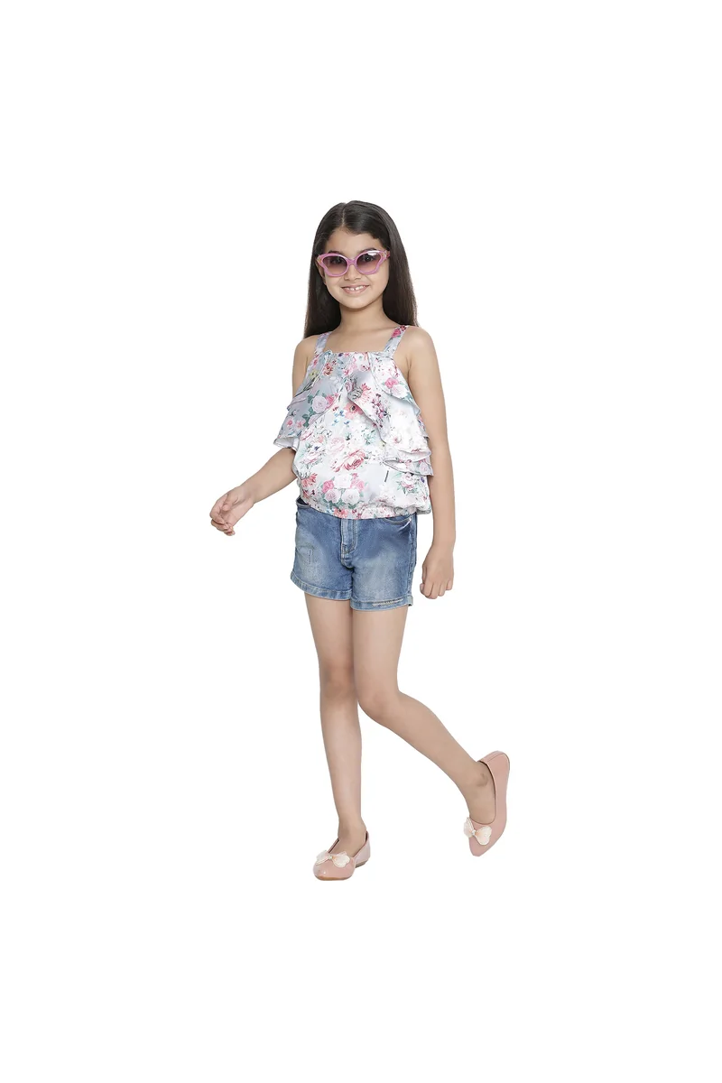 Spyby Girls Grey Color Top - 4