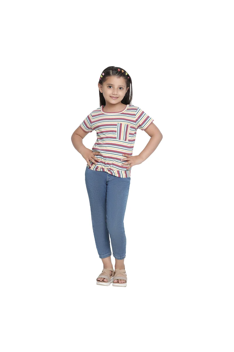 Spyby Girls Multicolor T-Shirt - 2