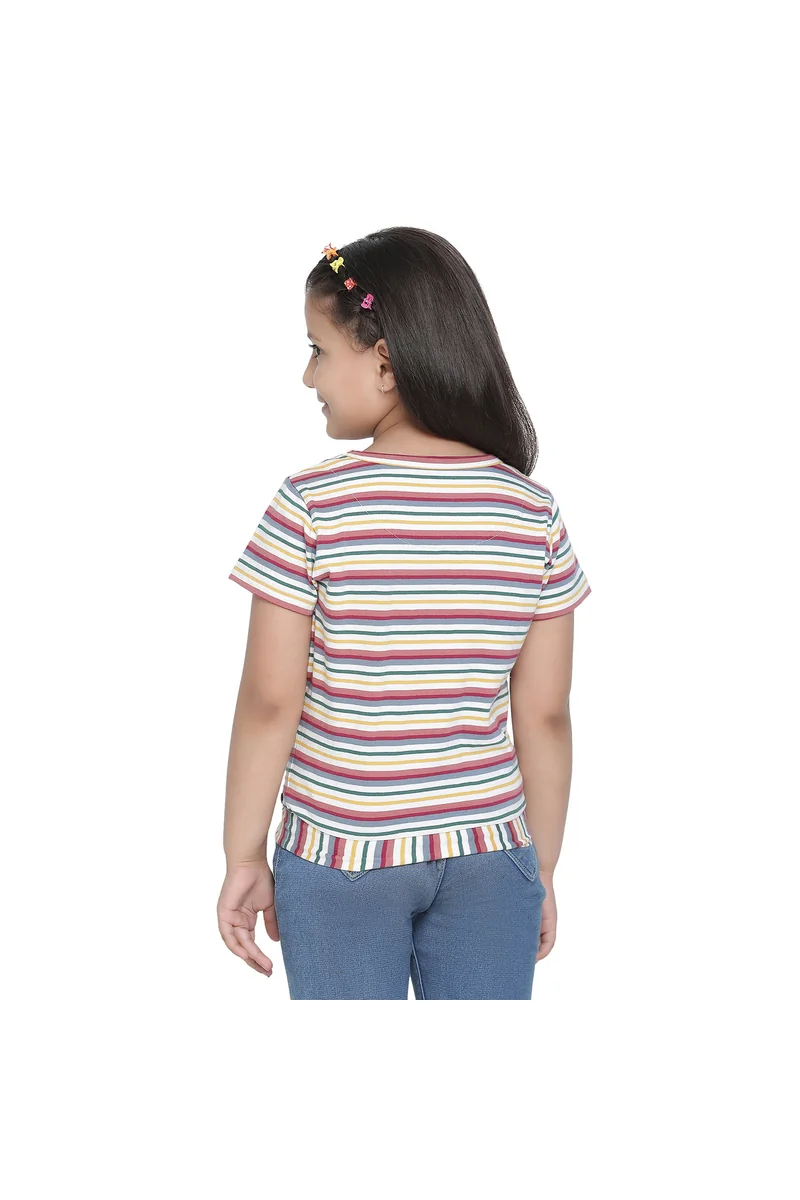 Spyby Girls Multicolor T-Shirt - 4
