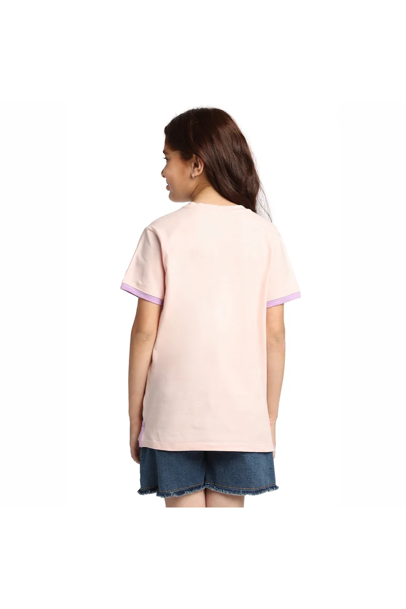 Spyby Girls Peach Color T-Shirt - 4